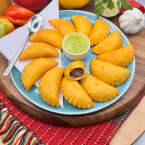 Mini empanadas filled with shredded beef