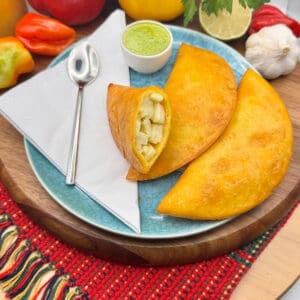 Classic vegetarian empanadas stuffed with cheese
