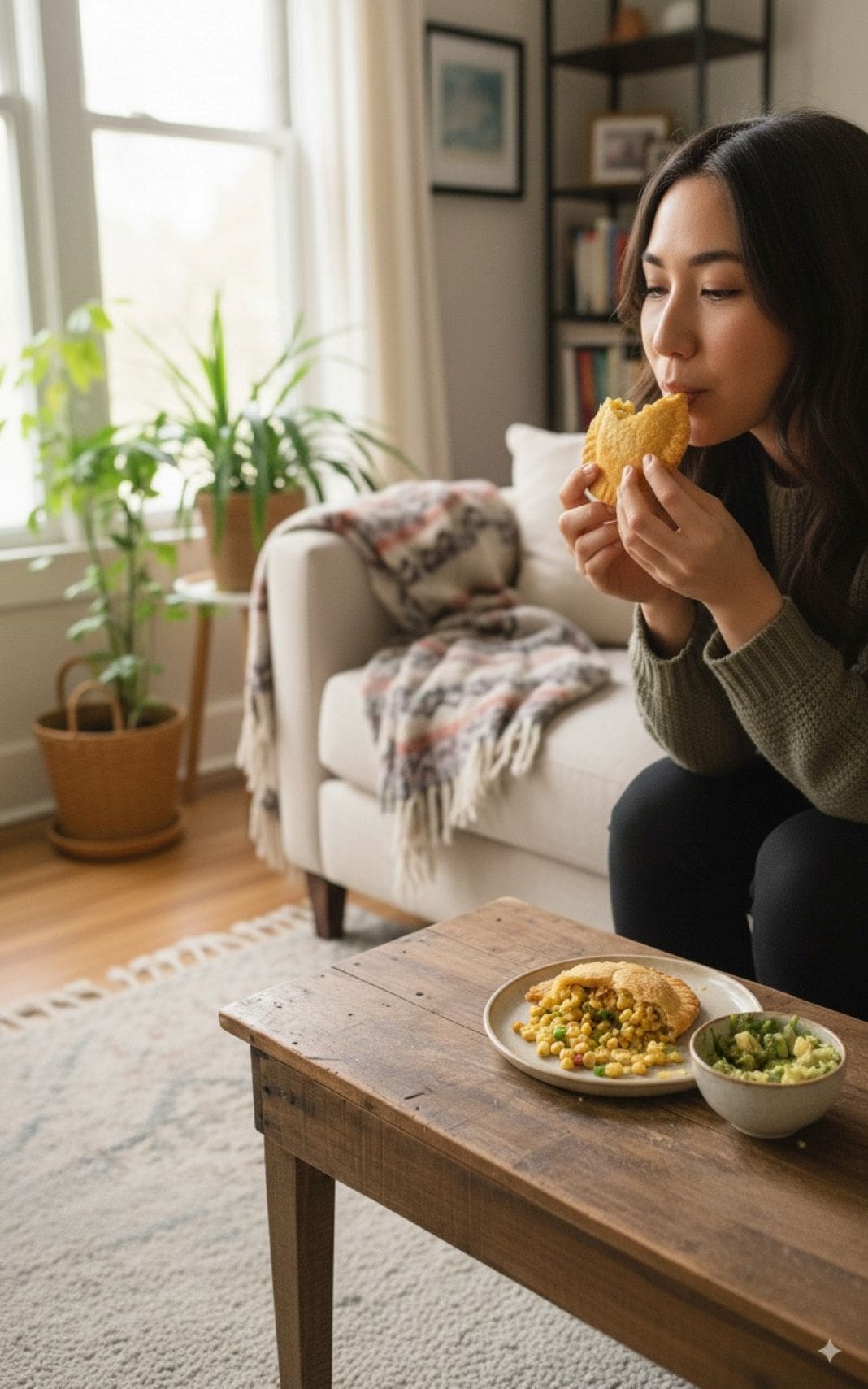 an ai photo of a vegan corn empanada