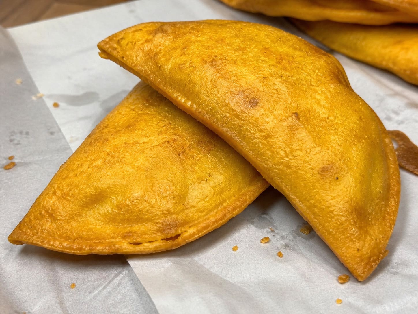 Crispy golden corn empanadas ready to serve – Illustrative Image