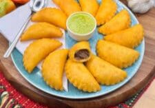 Mini empanadas filled with shredded beef
