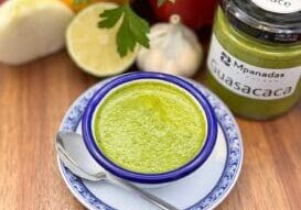 A photo of Guasacaca Salsa Dipping Sauce for Empanadas